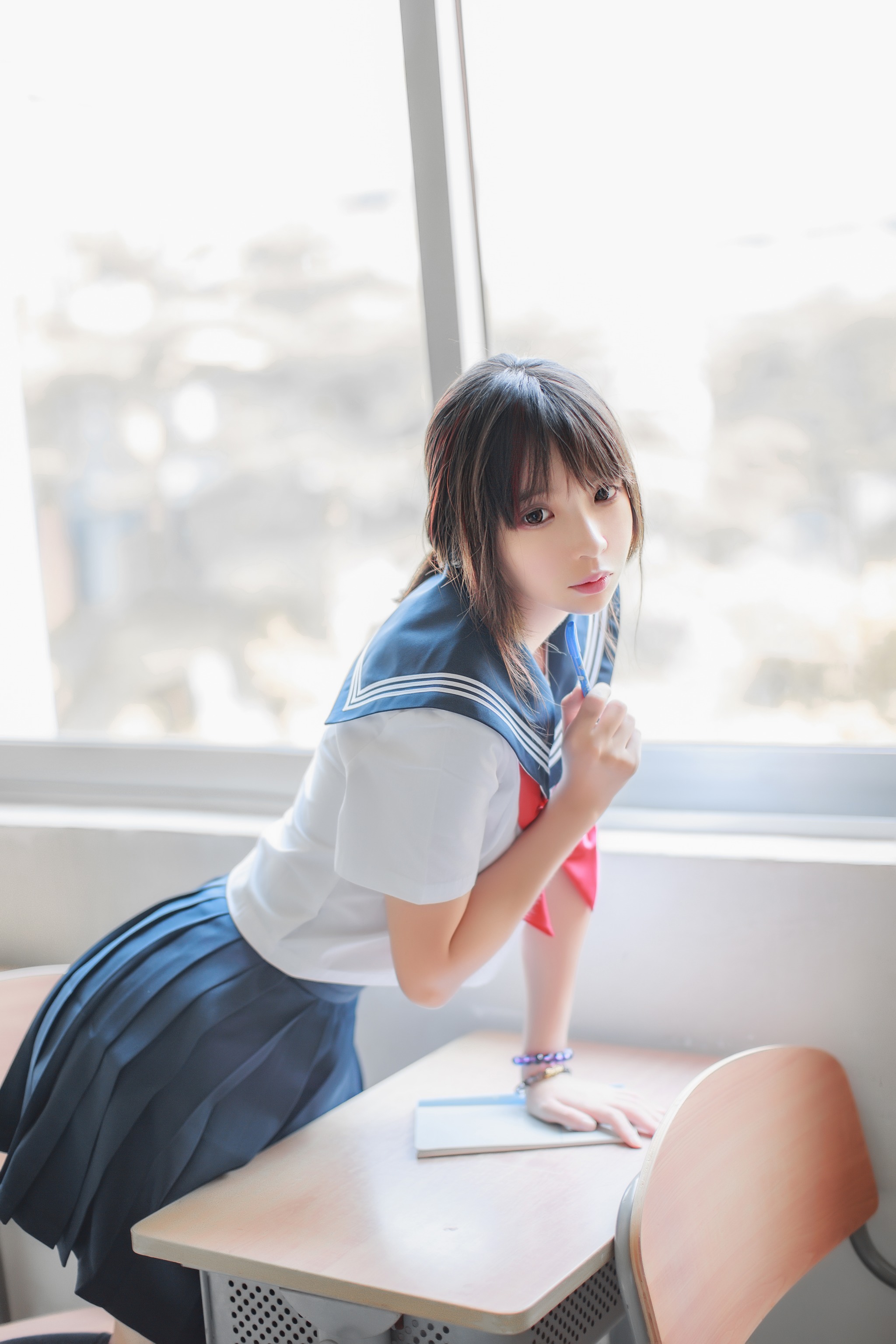 图片[1]-疯猫ss – NO.014 同桌的水手服 [41P]-XikXak